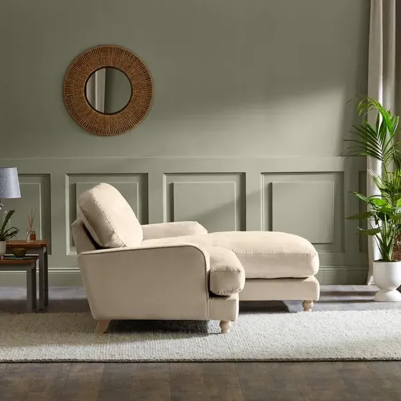 Corner Chaise Sofa - Sand, Velvet
