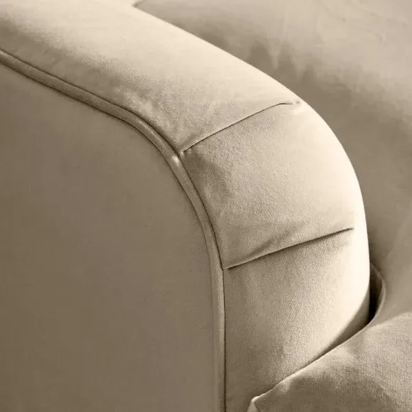 Corner Chaise Sofa - Sand, Velvet
