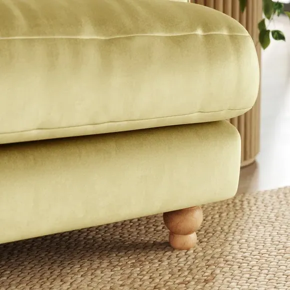 Corner Chaise Sofa - Sunshine, Velvet
