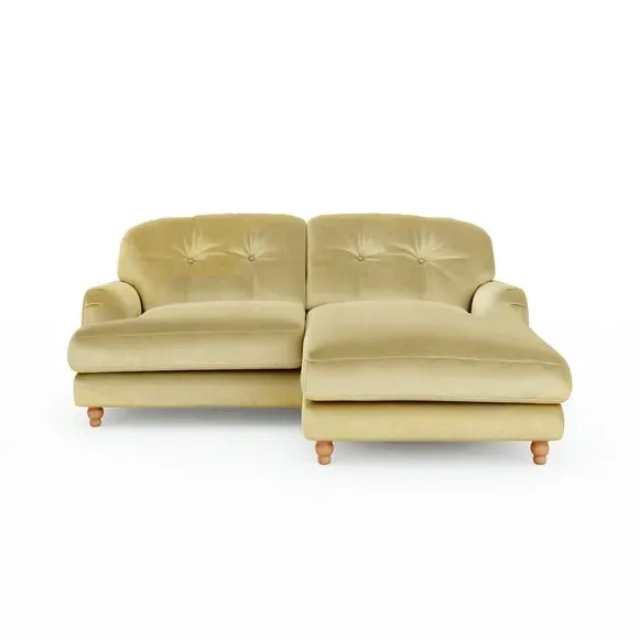 Corner Chaise Sofa - Sunshine, Velvet