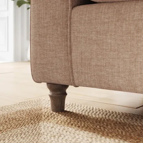 Corner Chaise Sofa with Curved Arms - Clay, Chenille