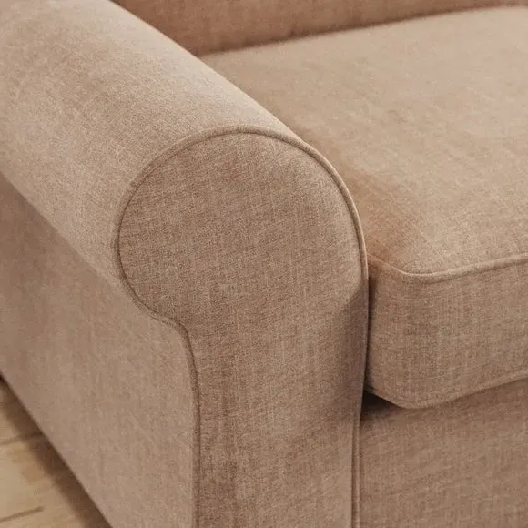 Corner Chaise Sofa with Curved Arms - Clay, Chenille