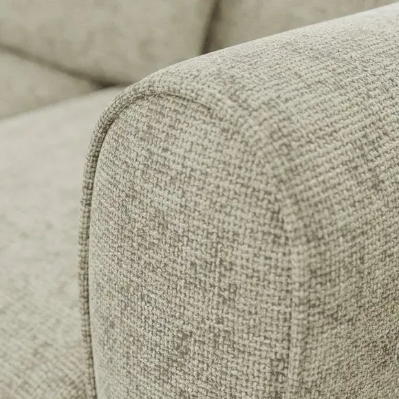 Corner Chaise Sofa with Curved Arms - Mushroom