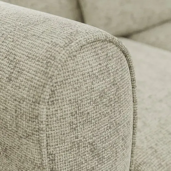 Corner Chaise Sofa with Curved Arms - Mushroom