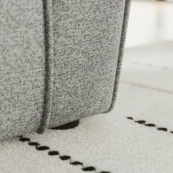 Corner Chaise Sofa with Roll Arms - Grey, Fabric