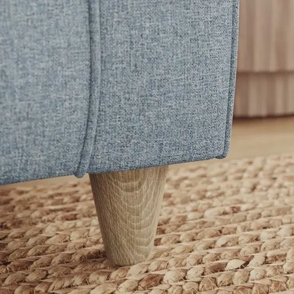 Corner Chaise Sofa with Scatter Back - Denim, Fabric