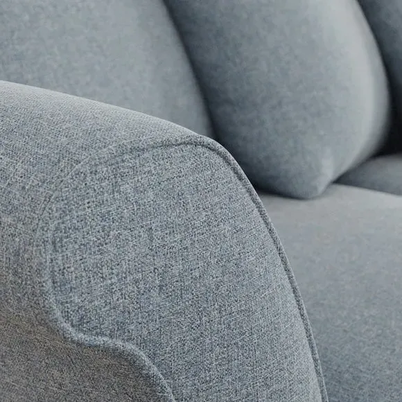 Corner Chaise Sofa with Scatter Back - Denim, Fabric