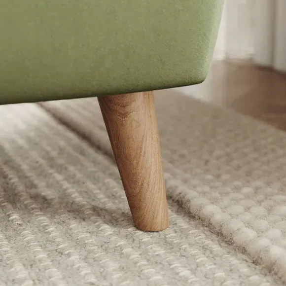 Corner Chaise Sofa with Scatter Back - Light Olive