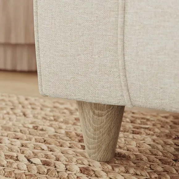 Corner Chaise Sofa with Scatter Back - Natural, Fabric