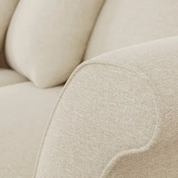 Corner Chaise Sofa with Scatter Back - Natural, Fabric
