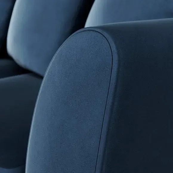Corner Chaise Sofa with Scatter Back - Navy, Velvet