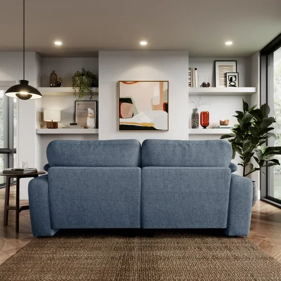 Corner Chaise Sofa with Storage - Blue, Chenille
