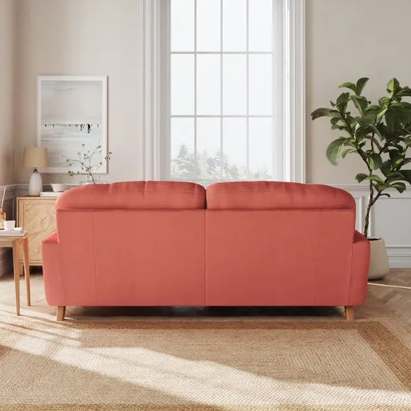 Corner Chaise Sofa with Storage - Coral, Velvet