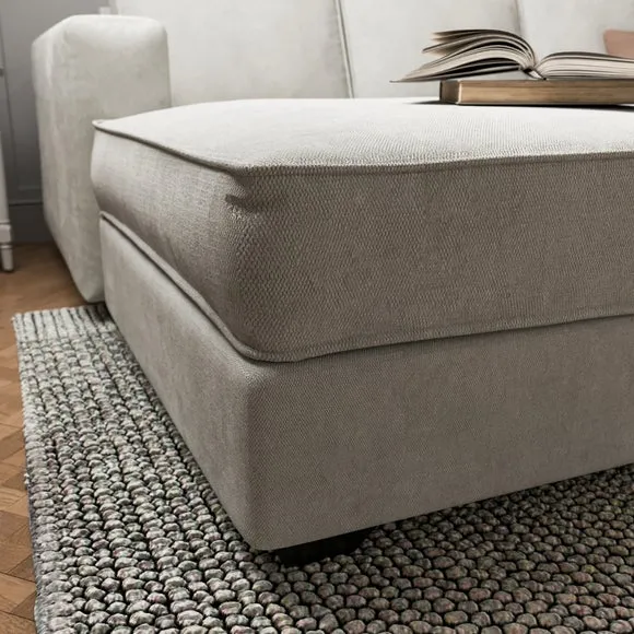 Corner Chaise Sofa with Storage - Natural, Chenille