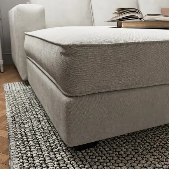 Corner Chaise Sofa with Storage - Natural, Chenille