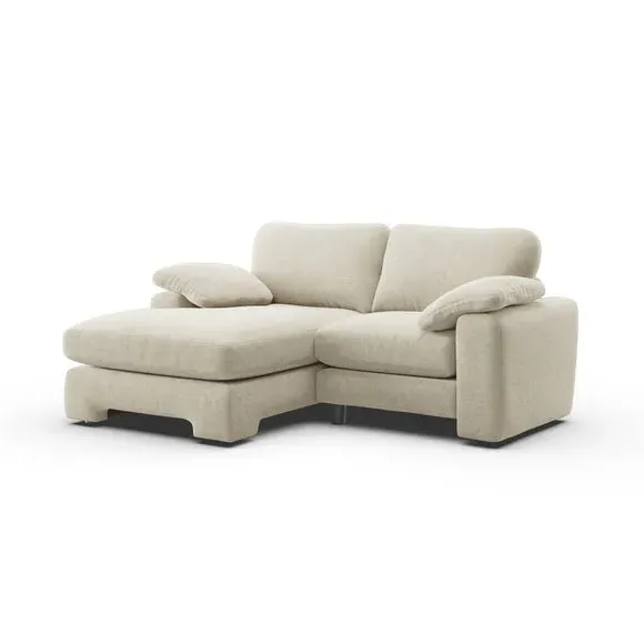 Corner Chaise Sofa with Storage - Natural, Chenille