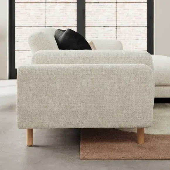 Corner Chaise Sofa with Storage - Natural, Fabric