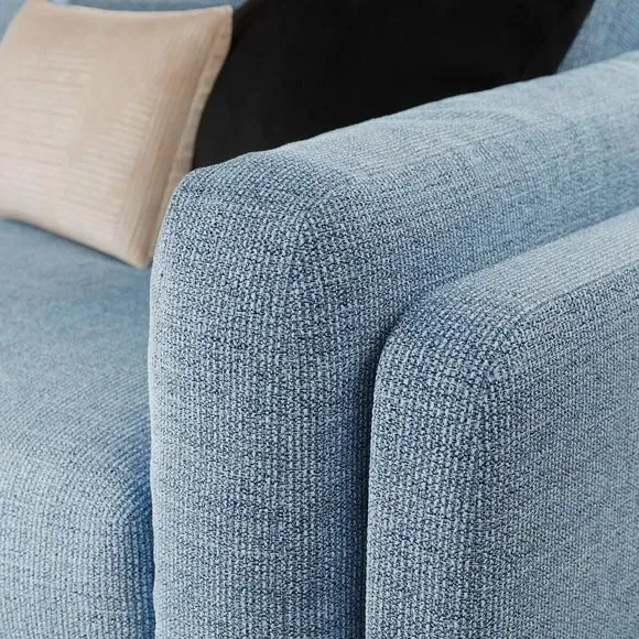 Corner Chaise Sofa with Storage - Navy, Fabric