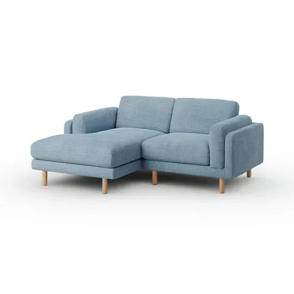 Corner Chaise Sofa with Storage - Navy, Fabric