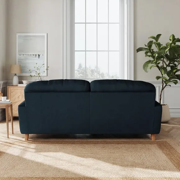 Corner Chaise Sofa with Storage - Navy, Velvet