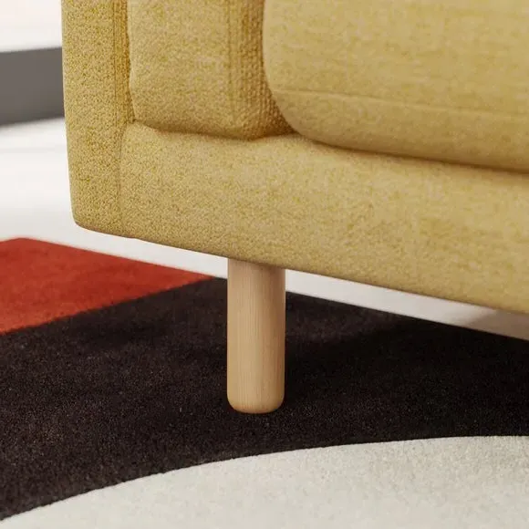 Corner Chaise Sofa with Storage - Ochre, Fabric