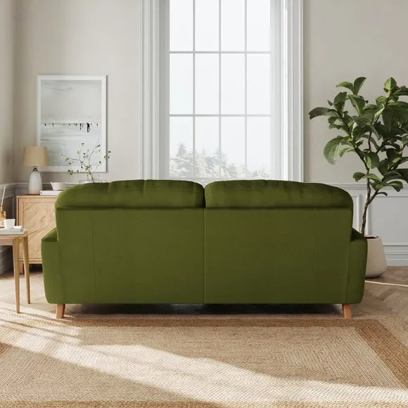 Corner Chaise Sofa with Storage - Olive, Velvet