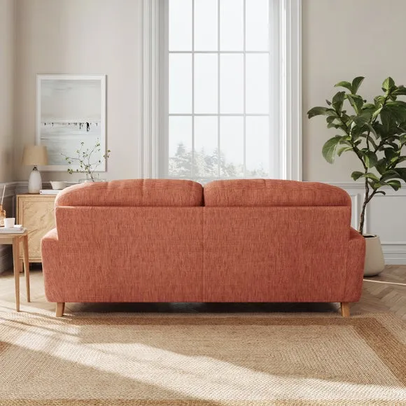 Corner Chaise Sofa with Turned Legs - Clay, Linen