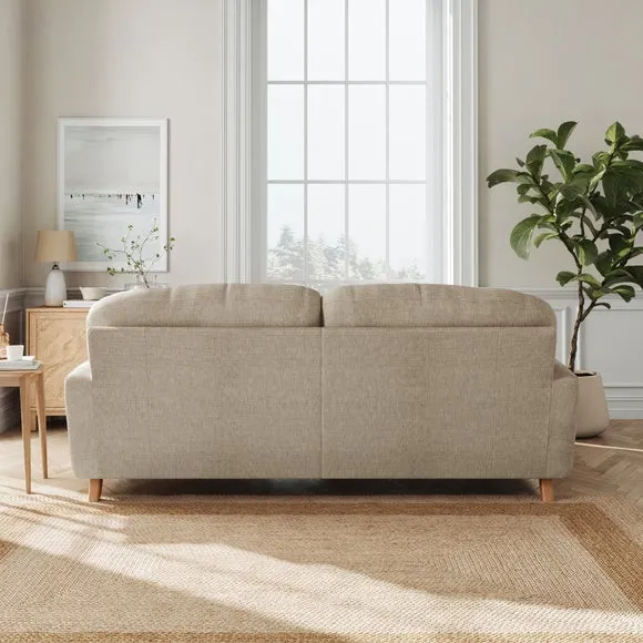 Corner Chaise Sofa with Turned Legs - Mole, Linen