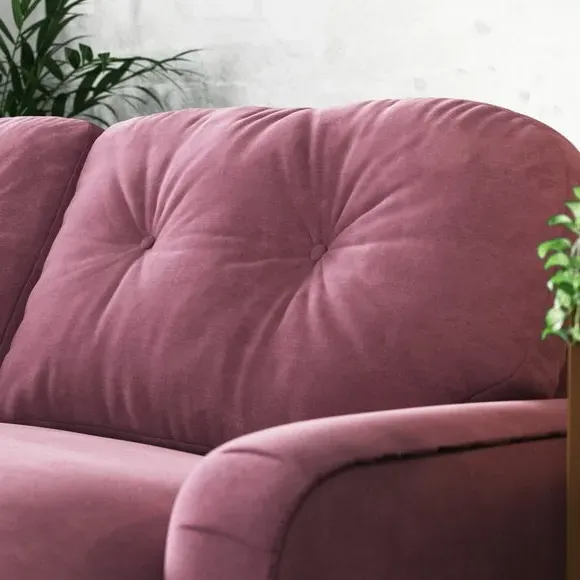 Corner Chaise Sofa with Vintage Design - Berry, Chenille