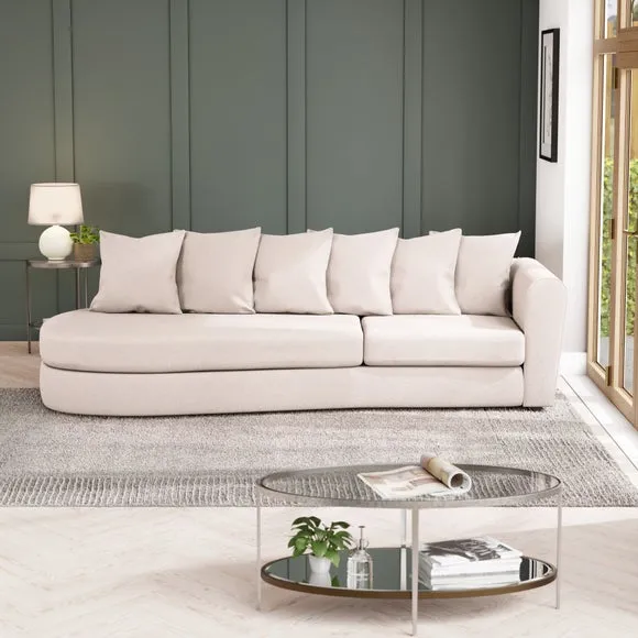 Corner Chaise with Scatter Back - Natural, Fabric image