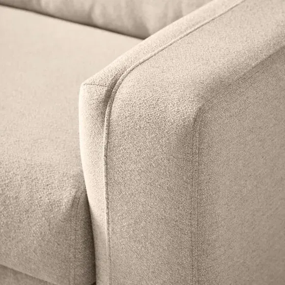Corner Chaise with Storage - Natural, Fabric