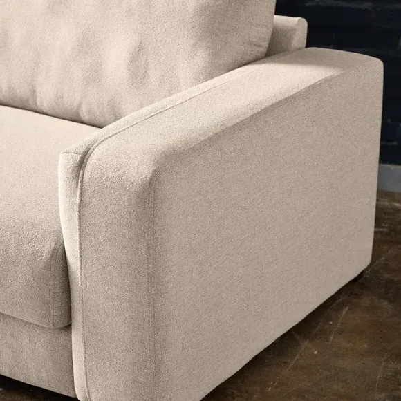 Corner Chaise with Storage - Natural, Fabric