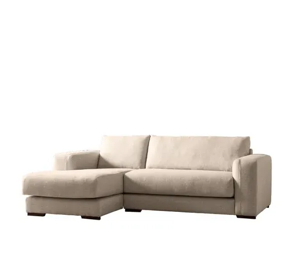 Corner Chaise with Storage - Natural, Fabric