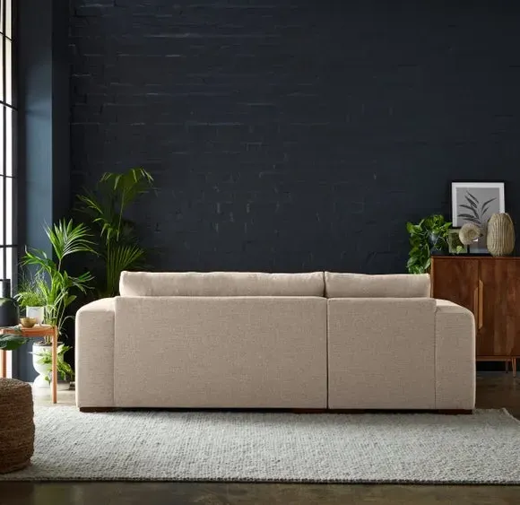 Corner Chaise with Storage - Natural, Fabric