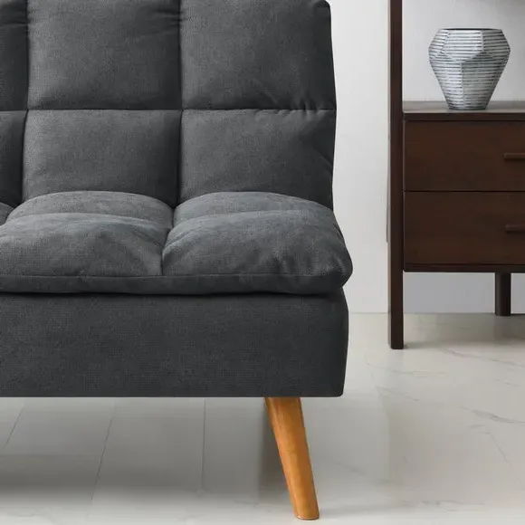 Corner Double Sofa Bed with Chaise - Slate, Fabric