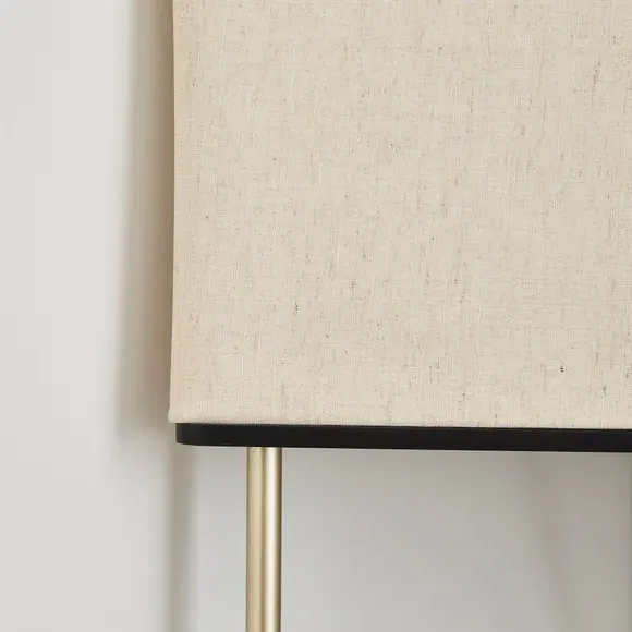 Corner Floor Lamp with Shelves - Black