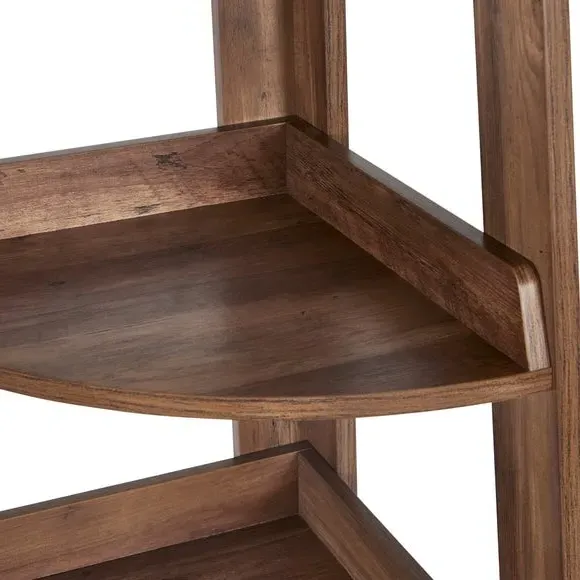 Corner Ladder Shelf with 5 Shelves - Pine