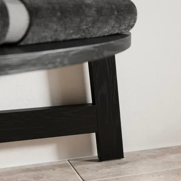 Corner Ladder Shelf with 5 Tiers - Black Mango