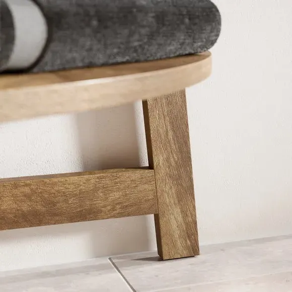 Corner Ladder Shelf with 5 Tiers - Mango Wood