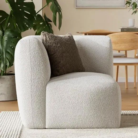 Corner Modular Sofa Piece - Natural, Boucle