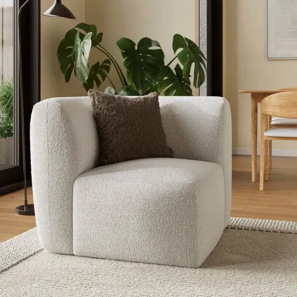 Corner Modular Sofa Piece - Natural, Boucle image