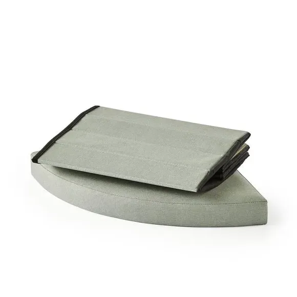 Corner Ottoman with Storage - Sage, Faux Linen