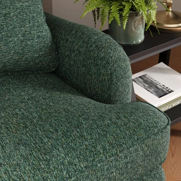 Corner Sofa Bed with Storage - Green, Chenille