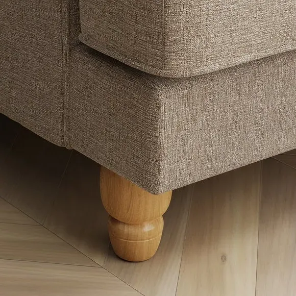 Corner Sofa Bed with Storage - Linen, Fabric