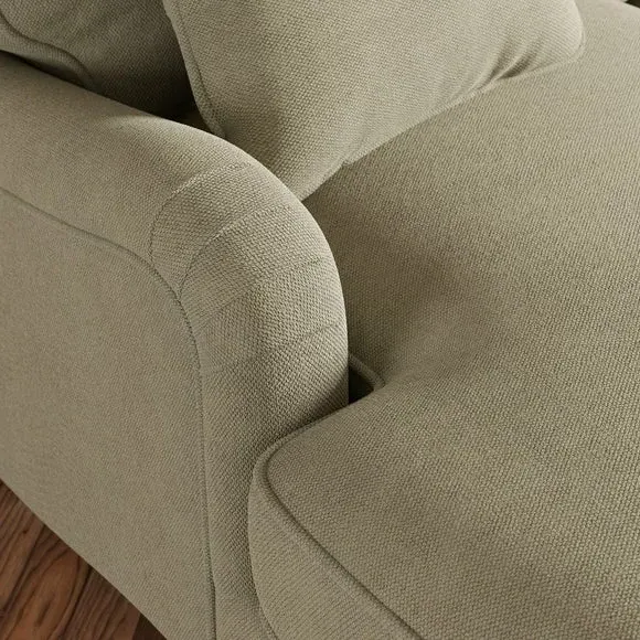 Corner Sofa Bed with Storage - Sage, Chenille