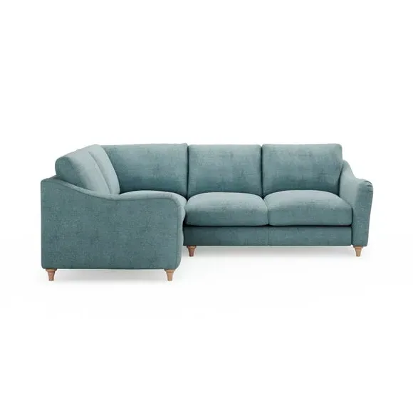 Corner Sofa with Chaise - Aqua, Chenille