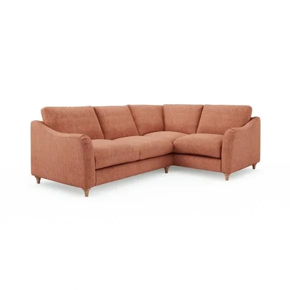 Corner Sofa with Chaise - Clay, Faux Linen