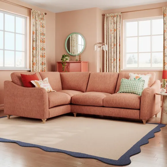 Corner Sofa with Chaise - Clay, Faux Linen image