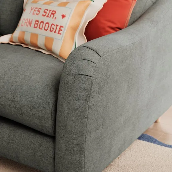 Corner Sofa with Chaise - Grey, Chenille