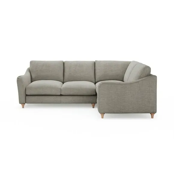 Corner Sofa with Chaise - Grey, Faux Linen